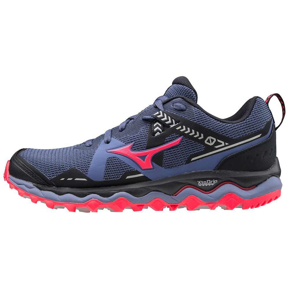 Tenis Para Trilha Mizuno Wave Mujin 7 - Mulher - Azuis/Pretas/Rosa - JRWLI0697